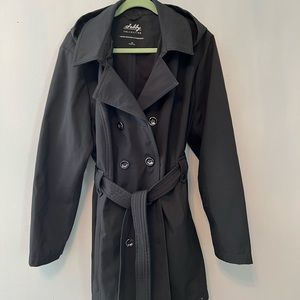 Sebby Collection Women's Soft Shell Trench Coat Water Resistant